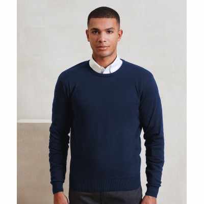 Maglione girocollo in cotone lavorato a maglia