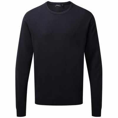 Maglione girocollo in cotone lavorato a maglia