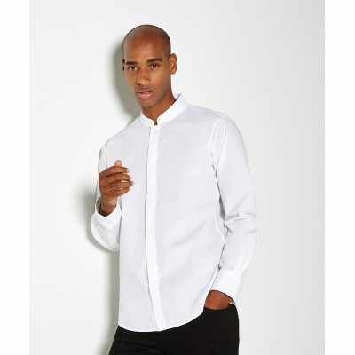 Camicia con colletto alla coreana a maniche lunghe (vestibilità su misura)