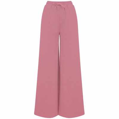 Pantaloni da jogging a gamba larga alla moda sostenibile da donna