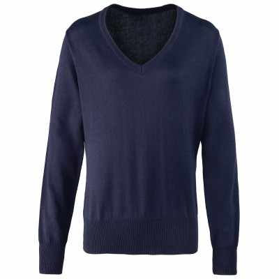 Maglione lavorato a maglia con scollo a V da donna