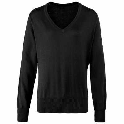 Maglione lavorato a maglia con scollo a V da donna