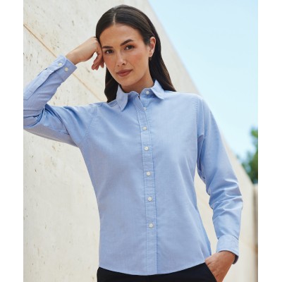 Camicia classica da donna a maniche lunghe in Oxford
