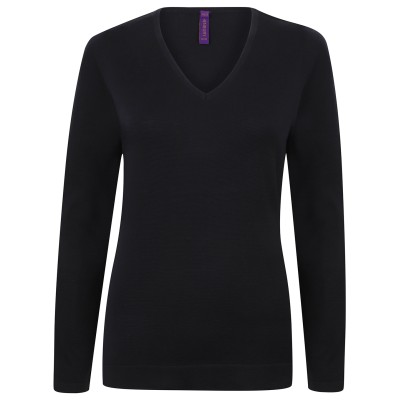 Maglione da donna con scollo a V calibro 12