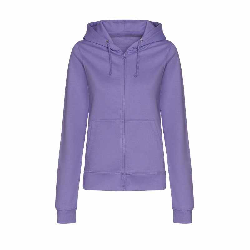 Felpa con zip con logo e scritte femminile - cod. RWJH50F