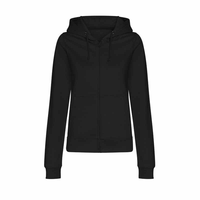 Felpa con zip con logo e scritte femminile - cod. RWJH50F