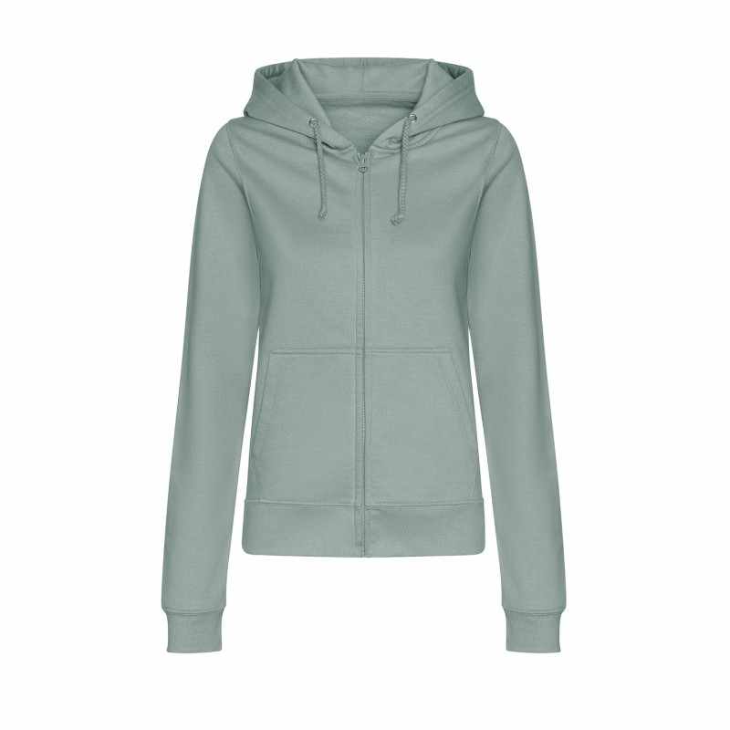 Felpa con zip con logo e scritte femminile - cod. RWJH50F