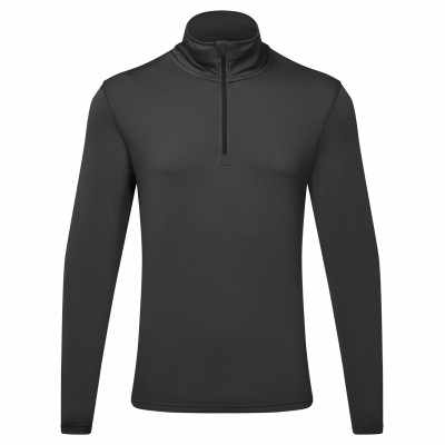 Maglia a maniche lunghe riciclata TriDri® con cerniera ¼ e schiena spazzolata