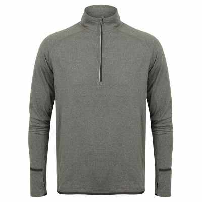 Top a maniche lunghe con cerniera ¼
