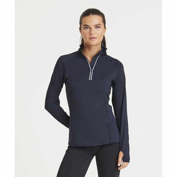 Top lungo con mezza zip Cool Flex da donna - cod. RWJC035