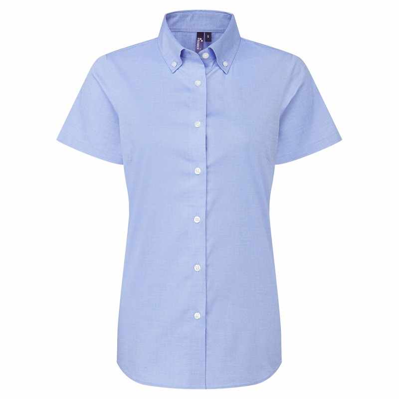 Camicia di cotone da personalizzare a maniche corte da donna - cod. RWPR386