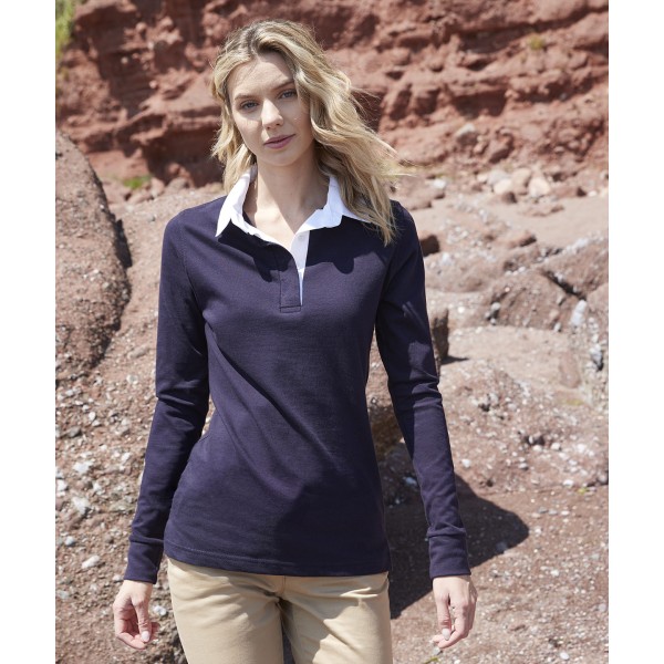 Maglia da rugby semplice a maniche lunghe da donna - cod. RWFR101