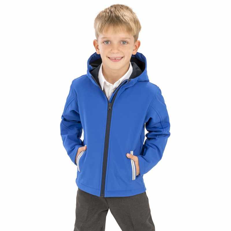 Giacca softshell con cappuccio per bambini - cod. RWR224J