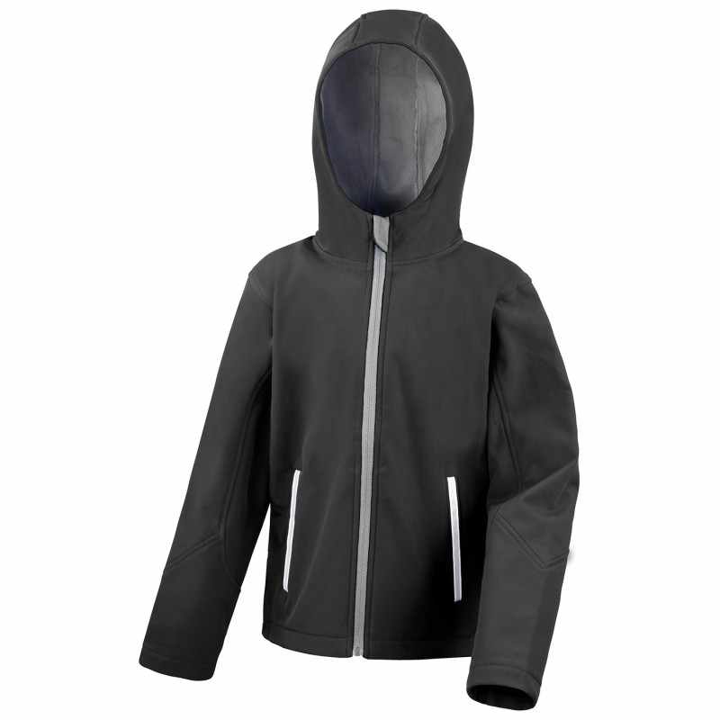 Giacca softshell con cappuccio per bambini - cod. RWR224J