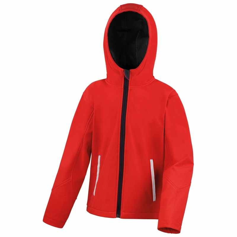 Giacca softshell con cappuccio per bambini - cod. RWR224J