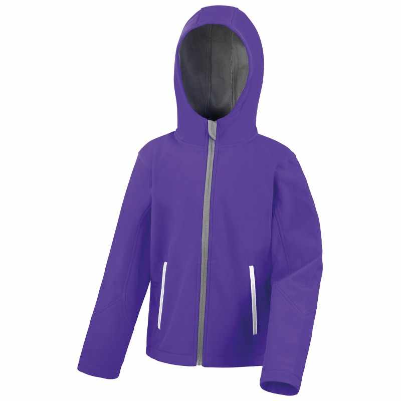 Giacca softshell con cappuccio per bambini - cod. RWR224J