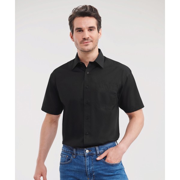 Camicia a maniche corte in popeline di policotone e facile da trattare - cod. RWJ935M