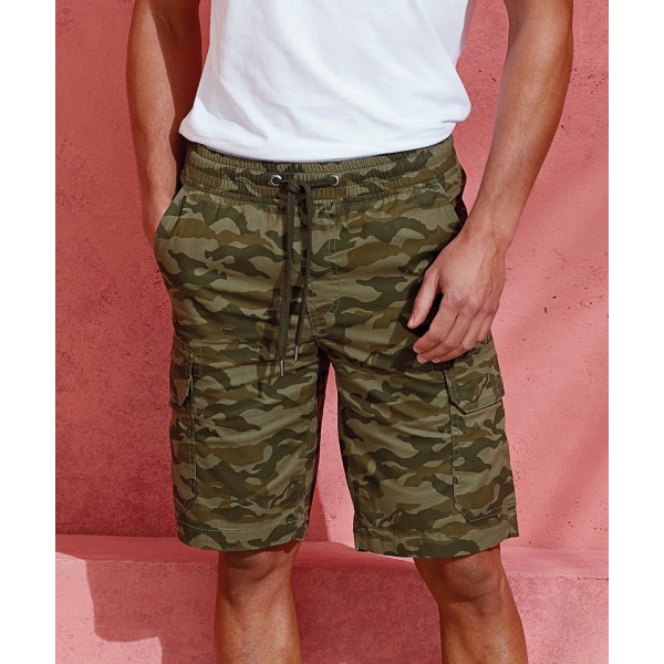 Pantaloncini cargo mimetici da uomo - cod. RWWB906