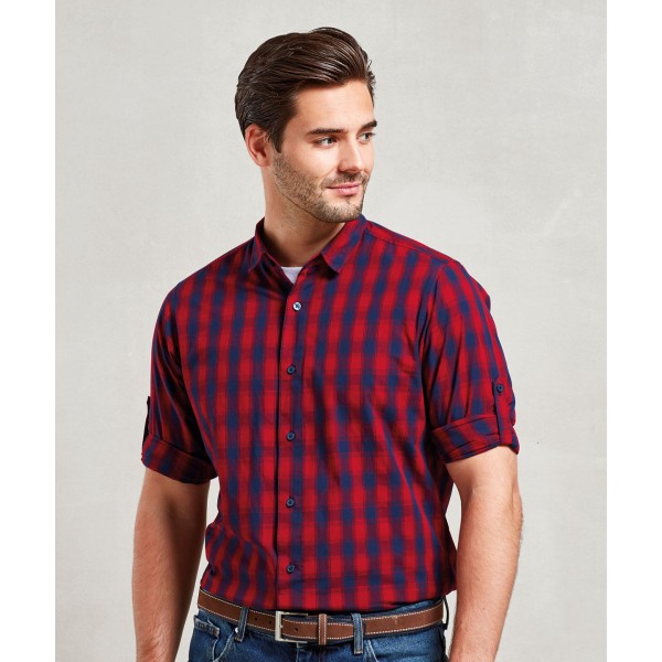 Camicia a maniche lunghe in cotone a quadri Mulligan - cod. RWPR250