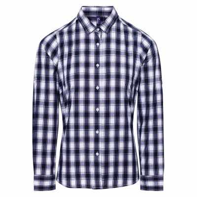Camicia a maniche lunghe in cotone a quadri Mulligan da donna