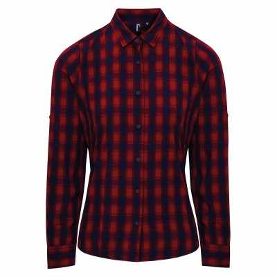 Camicia a maniche lunghe in cotone a quadri Mulligan da donna