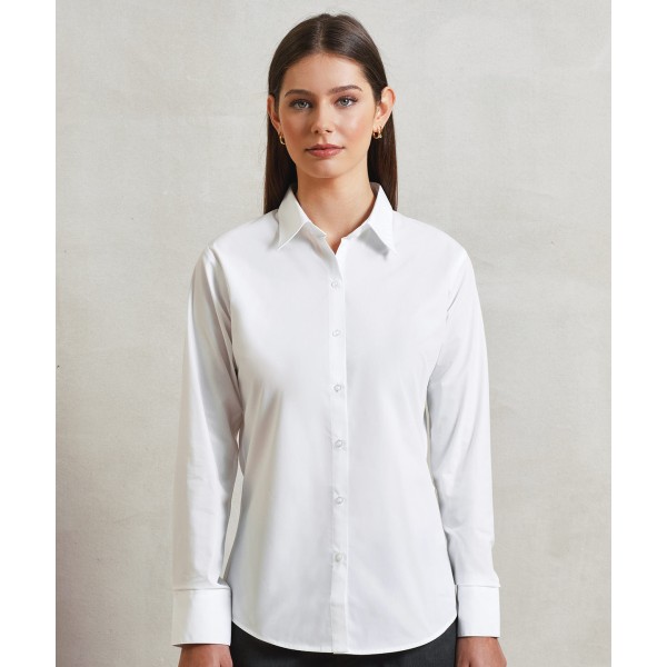 Camicia da donna a maniche lunghe in popeline Supreme - cod. RWPR307