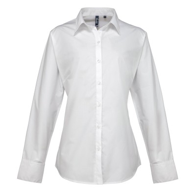 Camicia da donna a maniche lunghe in popeline Supreme Camicia da donna a maniche lunghe in popeline Supreme