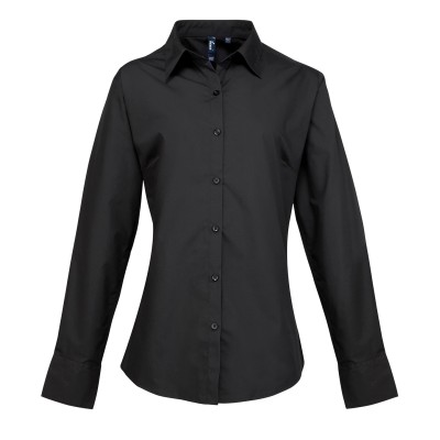 Camicia da donna a maniche lunghe in popeline Supreme Camicia da donna a maniche lunghe in popeline Supreme