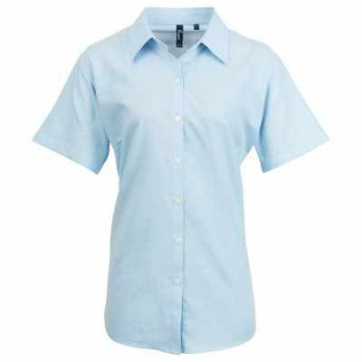 Camicia a maniche corte Oxford da donna