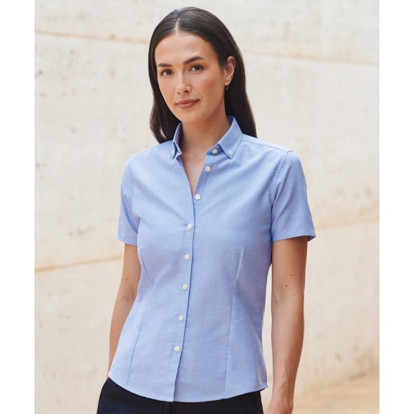 Camicia moderna da donna a maniche corte in Oxford - cod. RWHB518