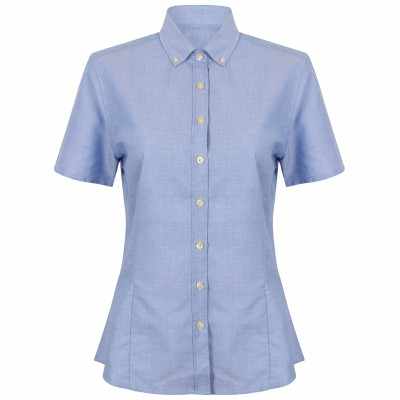 Camicia moderna da donna a maniche corte in Oxford