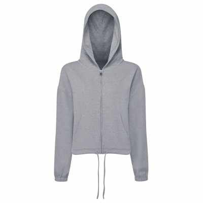 Felpa con cappuccio e zip intera con coulisse in TriDri® riciclato da donna
