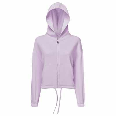 Felpa con cappuccio e zip intera con coulisse in TriDri® riciclato da donna
