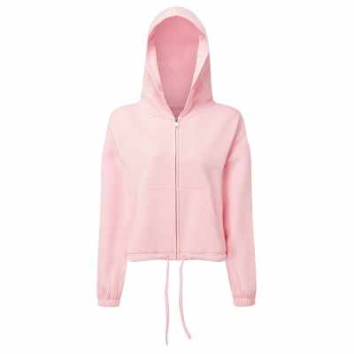 Felpa con cappuccio e zip intera con coulisse in TriDri® riciclato da donna