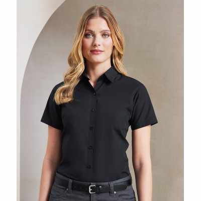 Camicia da donna a maniche corte in popeline Supreme