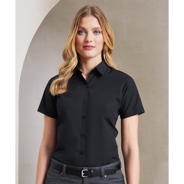 Camicia da donna a maniche corte in popeline Supreme - cod. RWPR309