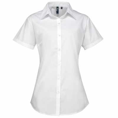 Camicia da donna a maniche corte in popeline Supreme