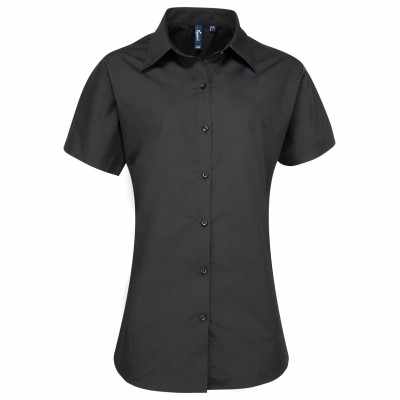 Camicia da donna a maniche corte in popeline Supreme