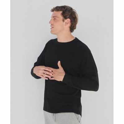 Top unisex con slogan e spalle scese