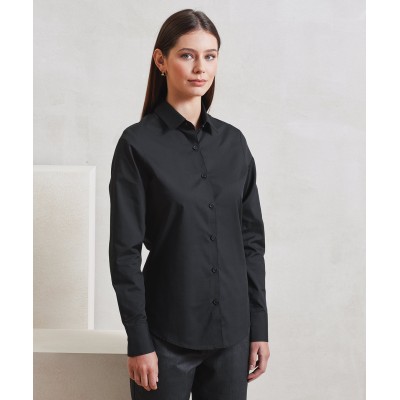 Camicia da donna in popeline a maniche lunghe 'Recylight'