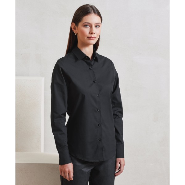 Camicia da donna in popeline a maniche lunghe 'Recylight' - cod. RWPR303
