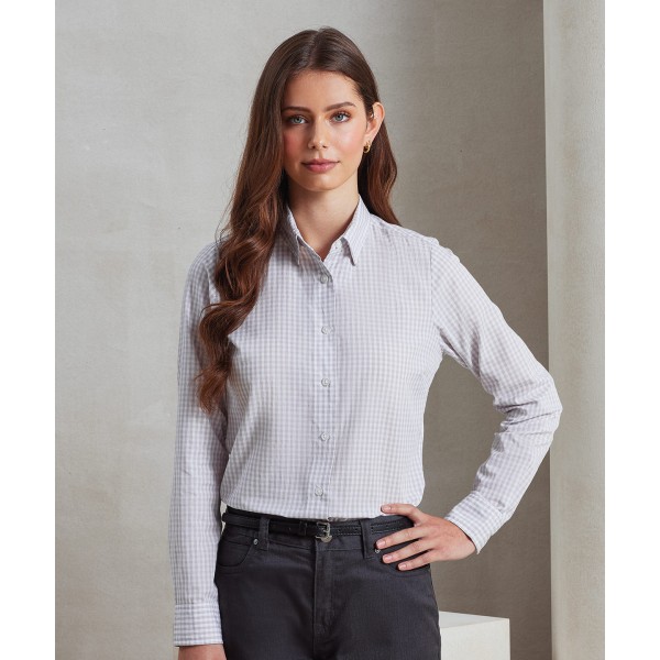 Camicia a maniche lunghe a quadri Maxton da donna - cod. RWPR352