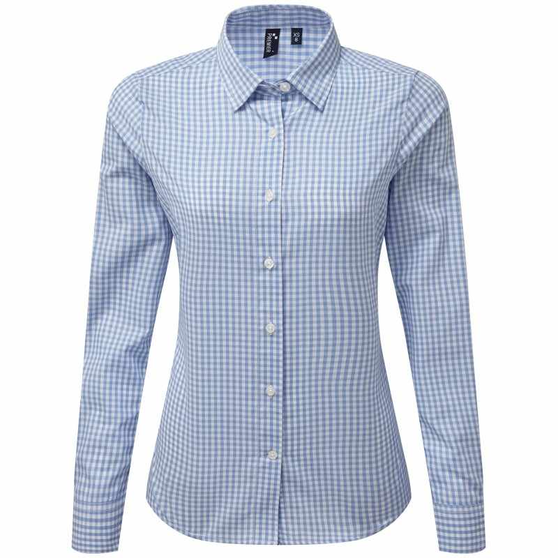 Camicia a quadri a maniche lunghe da donna - cod. RWPR352