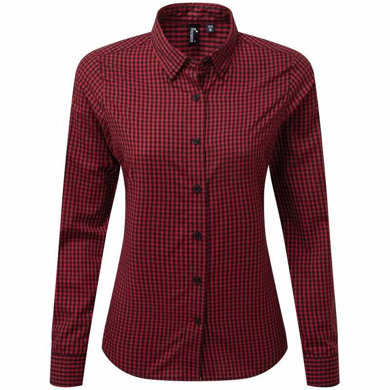 Camicia a quadri a maniche lunghe da donna - cod. RWPR352