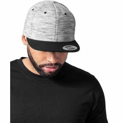 Cappellino snapback con corona mélange a strisce (6089SC)