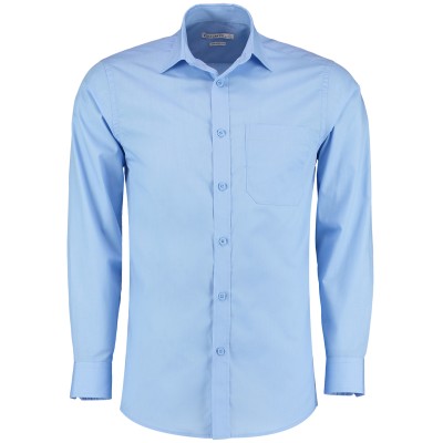 Camicia in popeline a maniche lunghe (vestibilità su misura)