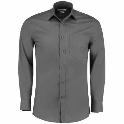 Camicia in popeline a maniche lunghe (vestibilità su misura)
