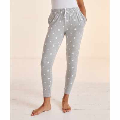 Pantaloni da salotto con risvolto da donna