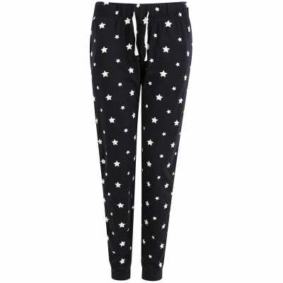 Pantaloni da salotto con risvolto da donna