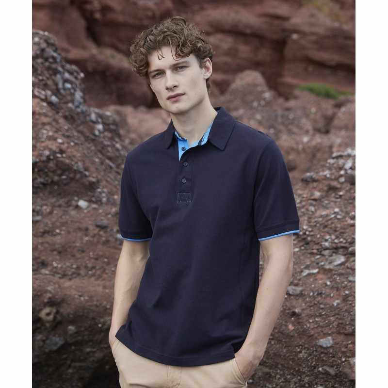 Polo in piqué a contrasto personalizzabile in serigrafia - cod. RWFR200